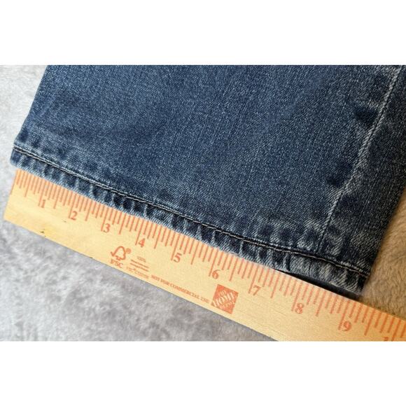 BKE Buckle Mens Carter 33L x 32 Thick Stitch Stretch Blue Denim Jeans - Picture 8 of 10